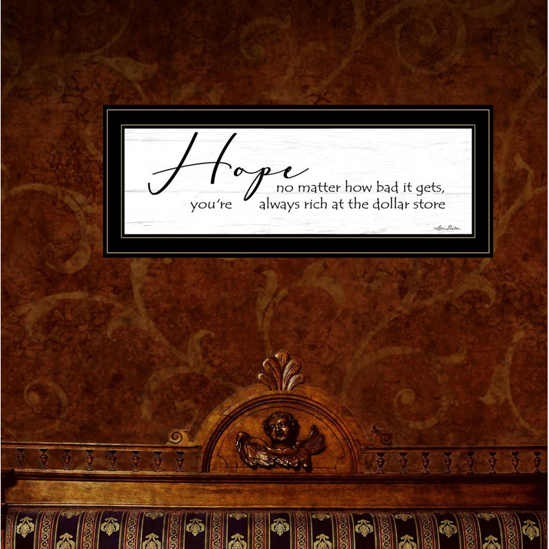 «Hope», art mural encadré pour salon, reproduction murale encadrée par Lori Deiter, Cadre noir