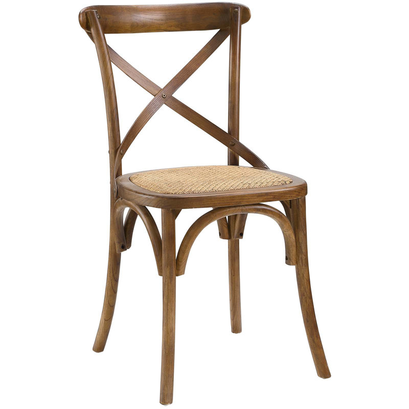Ensemble de 2 chaises d'appoint Modway Gear, Noyer, 4