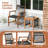 2 - Person Acacia Wood Patio Dining Set with Square Table