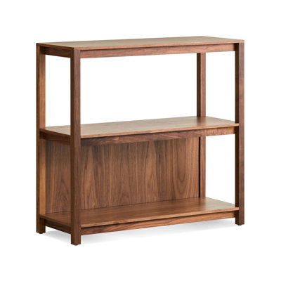 Open Plan 33'' H x 35'' W Solid Wood Standard Bookcase
