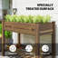 45"x22"x33" Elevated Planter Box with Storage Shelf, Carbonized-1654392642