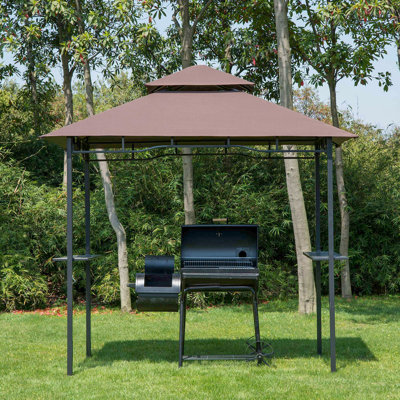 Grill Gazebo with Double Roof