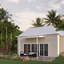 Auvent de patio en pente blanc-24737628