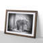 Mother and Baby Elephant Together in Abstract - Picture Frame Painting Print-55725107-55725106