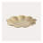 Modern Beige Aluminum Petal-Shaped Decorative Tray, 11.5-Inch Contemporary Centerpiece Dish