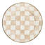 Mocha Check Dinner Plate