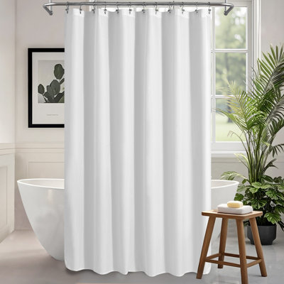Kidd Waterproof Fabric Single Shower Curtain Liner With Magnets
