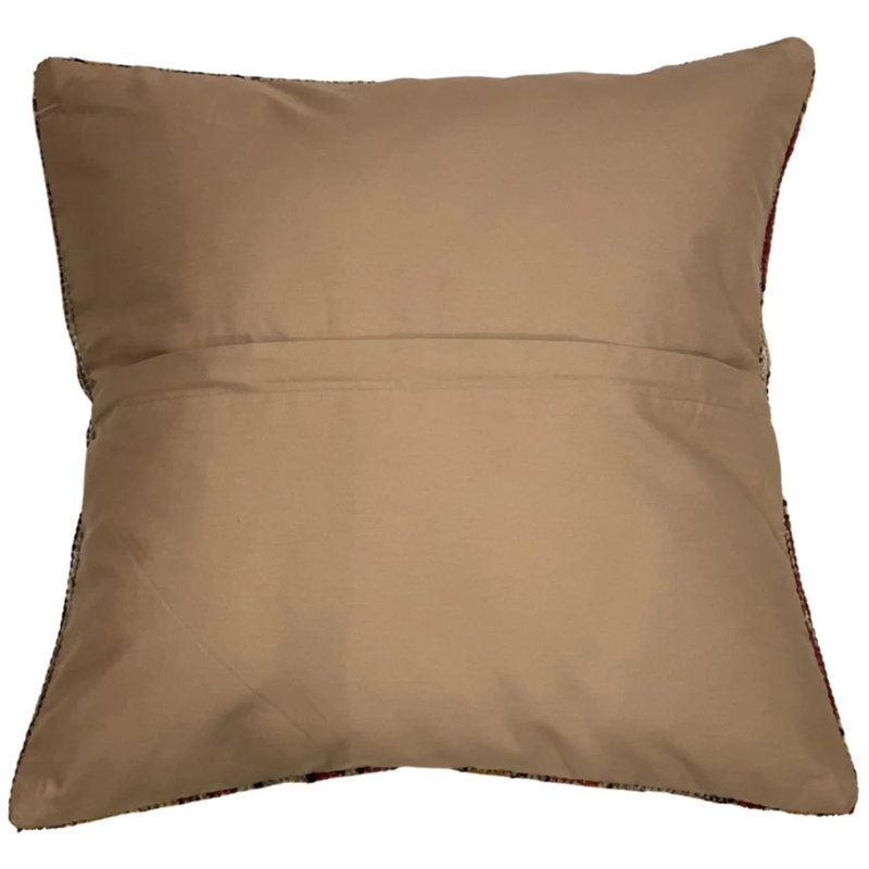 Wool Square Pillow Cover & Insert, Cream Abstract