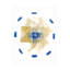 Art sur toile abstraite, "Wild Apple", bleu et or-105629595