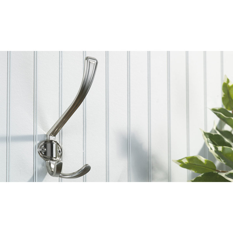 Classic Metal Wall Hook, Brushed Nickel