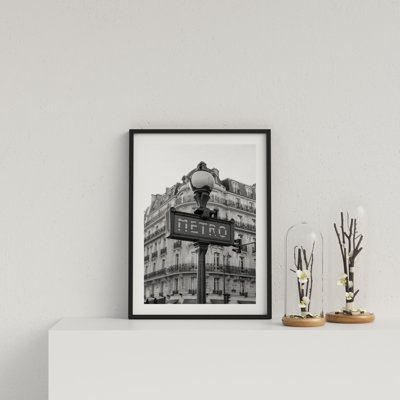 Paris Metro Sign by Vouvart - Single Picture Frame Print