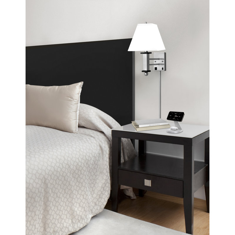 Square Post Plug-in Armed Sconce