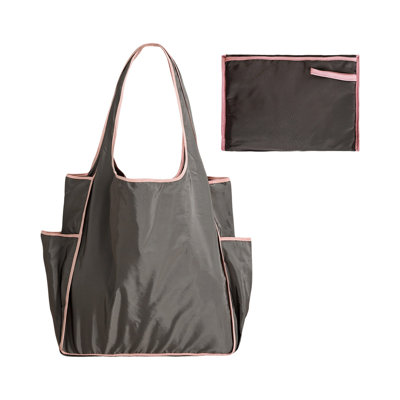 Backpack Color Blocked Large Capacity Folding Shopping Bag Waterproof And Waterproof Cup Shoulder Bag Portable Storage Bag