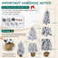 Sapins de Noël artificiels floqués et pré-illuminés Frostvale, ensemble de 3, 90 cm / 135 cm / 180 cm