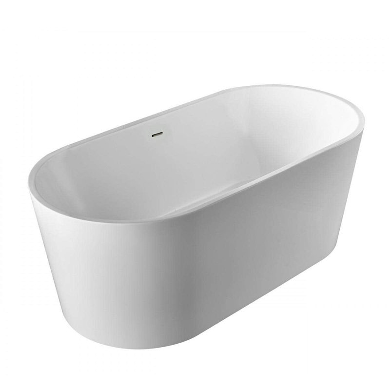Mia 59'' x 29.63'' Soaking Acrylic Bathtub