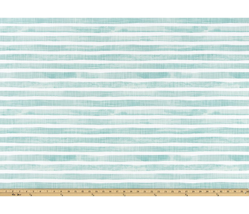 Trinidad stripe seafoam 15" Bed Skirt, Twin