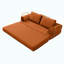 Canapé-lit convertible, canapé-lit pliant en velours côtelé, matelas de canapé-lit pliable avec oreillers, canapé désossé pour le salon, orange-1079136602