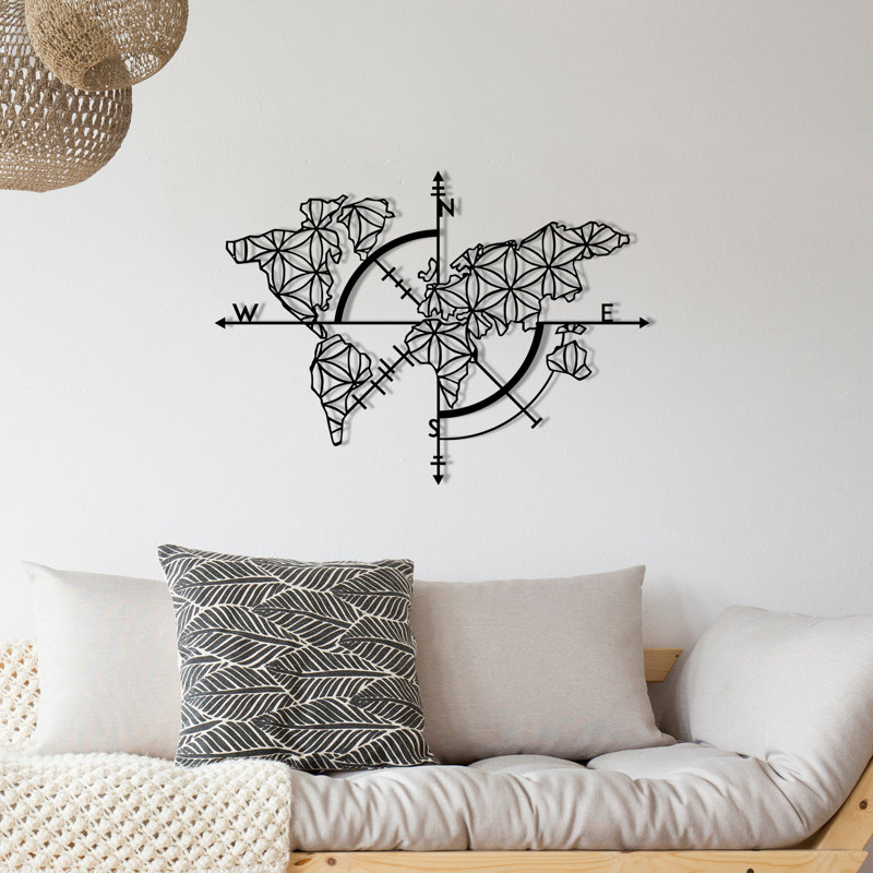 Elegant Black Decorative Metal Wall Accessory, 38.2 x 27.6 inches | 100% Metal, Thickness: 0.05 inches | Perfect for Home Decor, Modern Aesthetic, Durable and Stylish Wall Art for Living Room & Office Spaces