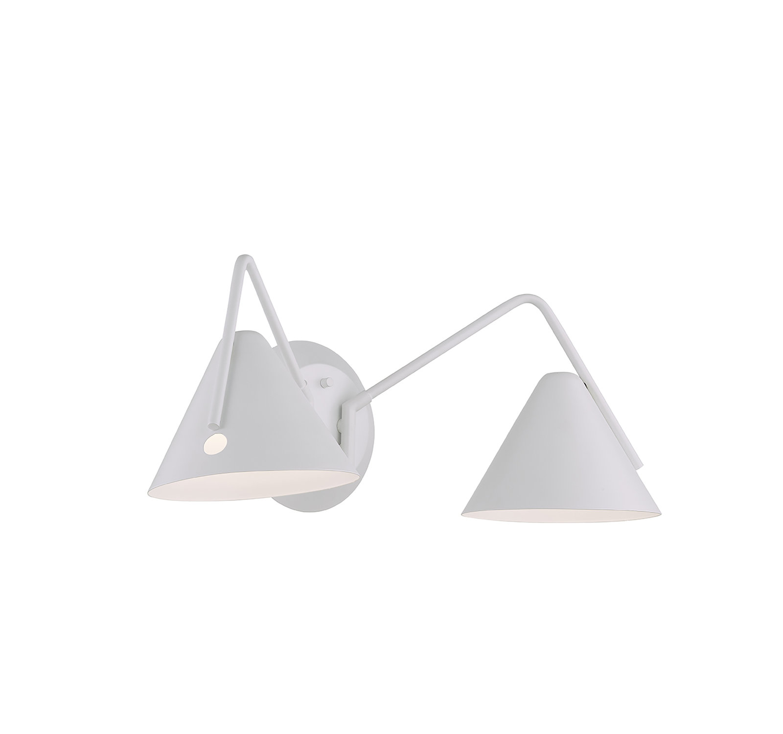 Dale Single Light Dimmable LED Armed Sconce, White