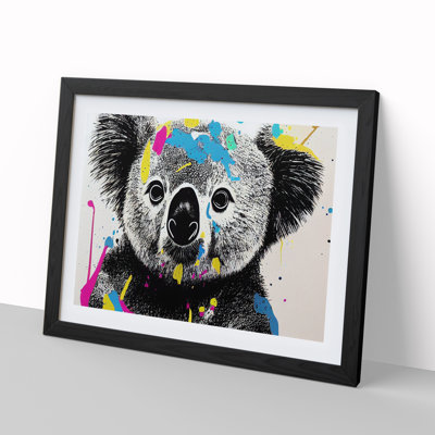 Koala Bear Splash Vol.1 Abstract 1 Piece Single Picture Frame Wall Art