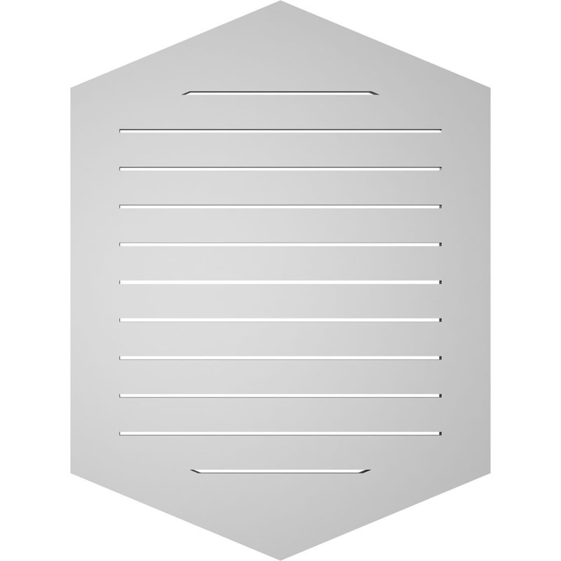 Vertical Peaked Surface Mount Signature Urethane Functional Gable Vent 5/12 Pitch, Primed Tan, 40" H x 30" W x 1" D
