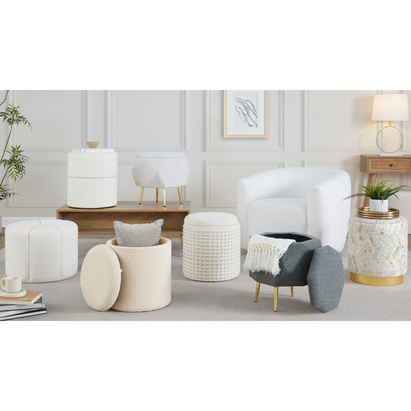 Base en métal doré et cuir éclaboussé, style, cuir élégant, polyvalent, utilisation à l'intérieur, limite de poids de 250 lb, sans assemblage, largeur de 16 pouces, profondeur, 18 fins avec accessoires, utilisation seulement,