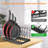 Pot Lids Organizer Rack For Cabinet And Countertop,Lid Organizer With 8 Adjustable Compartments, Perfect To Store Pots, Pans, Lids, Cutting Board, Bakeware Organizer Rack