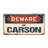 Beware of Carson Aluminum Plate Frame