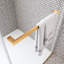 Porte de douche coulissante double en verre trempé de 46 po à l 76 po x H 76 po-86215624