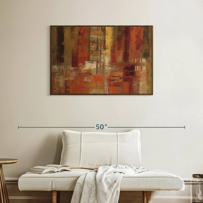 Sunset Street Crop, 37 po x 25 po, Cadre flottant en noyer
