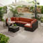 Miacomet Modular PE Rattan Garden Sofa Set and Table for Modern Gardens and Patios (Cover Included)-716815922-702254791