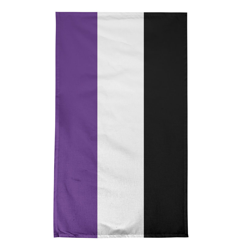 Tea Towel Kitchen Towel, Cotton Blend, Purple/White/Black