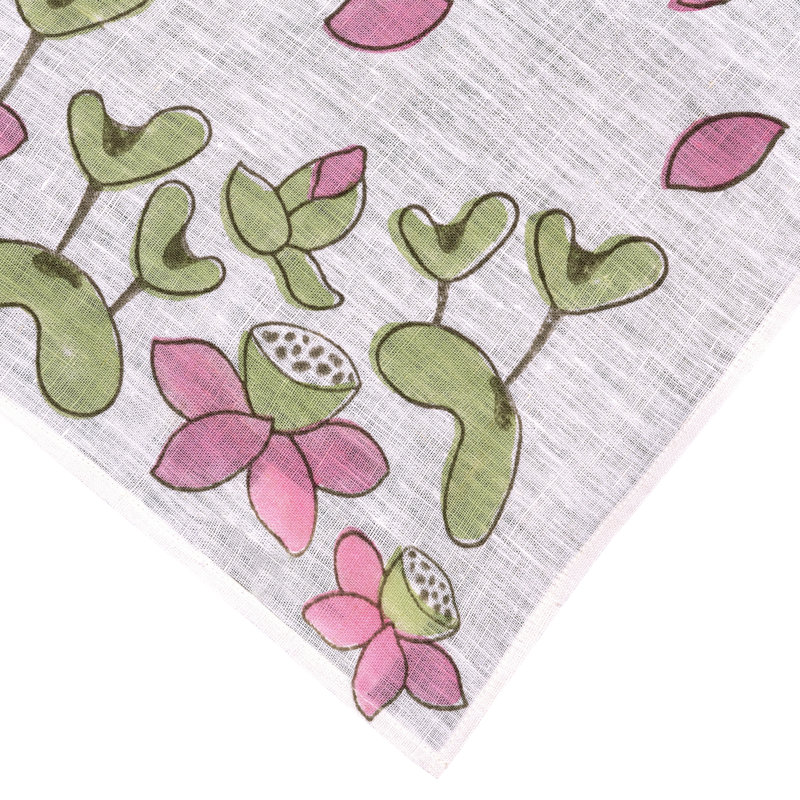 Lotus Pond Table Placemat 20x20 Inch, White;Pink;Green