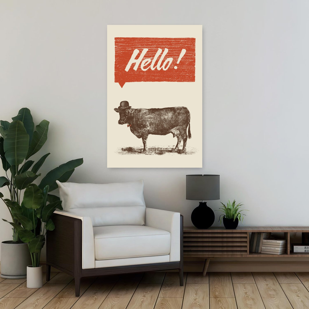 Hello Abstract Contemporary Landscape Nature Wall Art Print