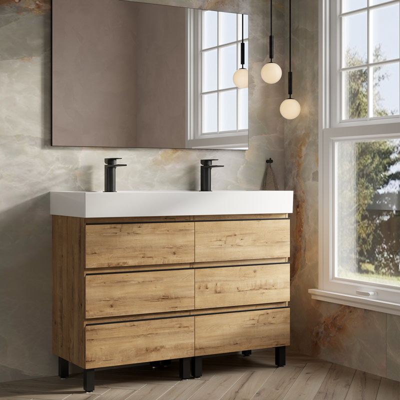 Sabree 1mm Double Bathroom Vanity with Basin