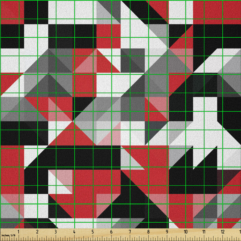 Dayal Half Triangles Squares Maze Multi-Purpose Fabric
