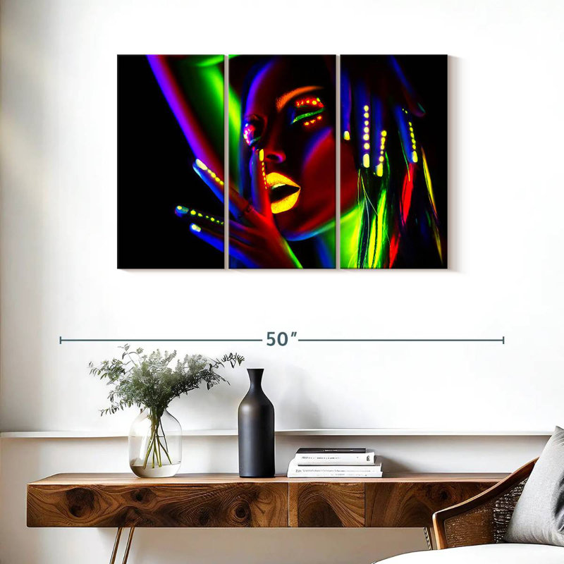 Shuttleworth Neon Makeup, 24" H x 38" W
