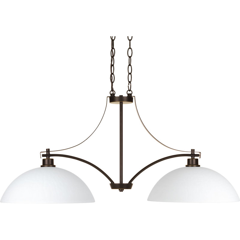 Lustre classique/traditionnel ombré 2 lumières Pelovitz, Bronze antique
