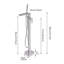Robinet de baignoire autoportant avec douche à main-109840970