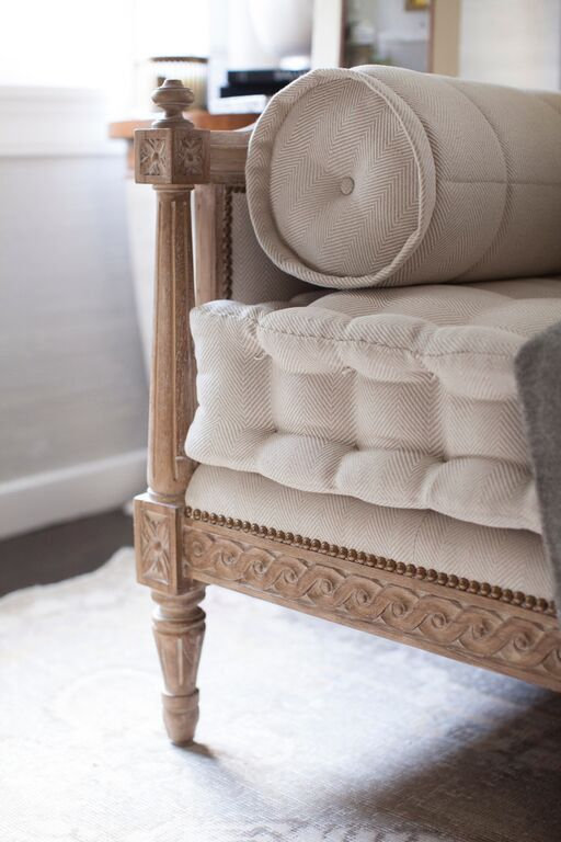 Upholstered Daybed, White
