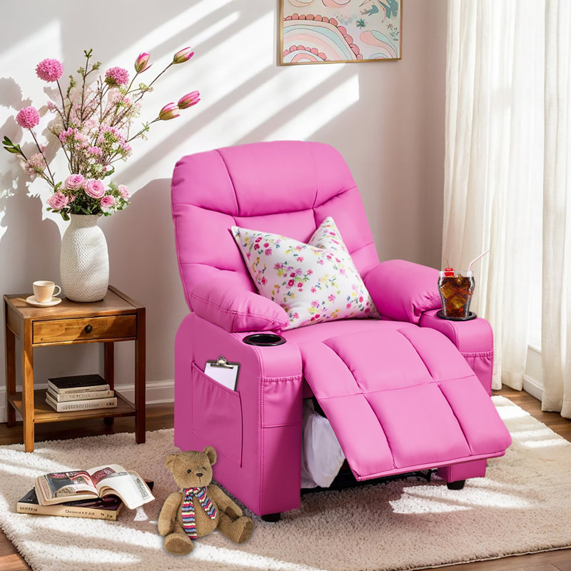 Fauteuil inclinable pour enfants Bartruff, Rose