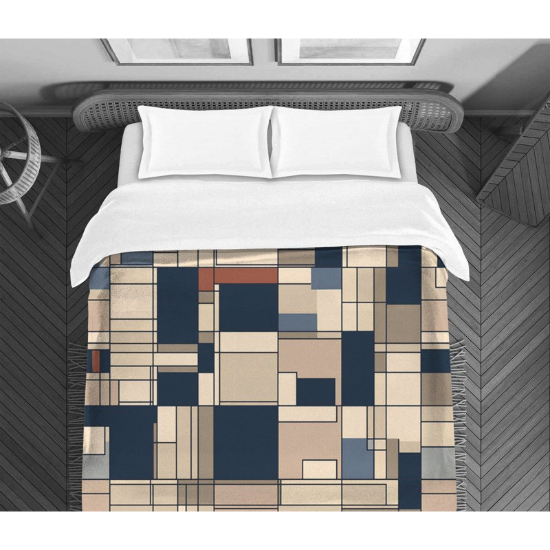 Leino Mondrian Geometric Bedding, Twin Extra Long