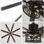 Très grand ventilateur de plafond Clercq 72 "avec lumières Farmhouse Cage Farmhouse-50878170