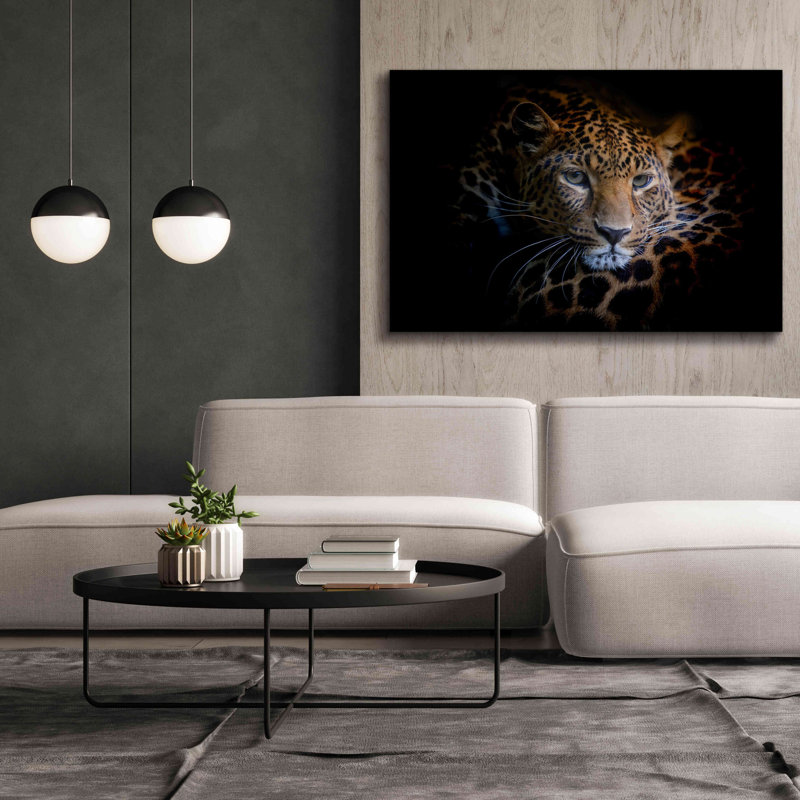 «Sleepy Leopard» par Epic Portfolio, estampe numérique sur toile, H 40 po x l 60 po x P 1,5 po