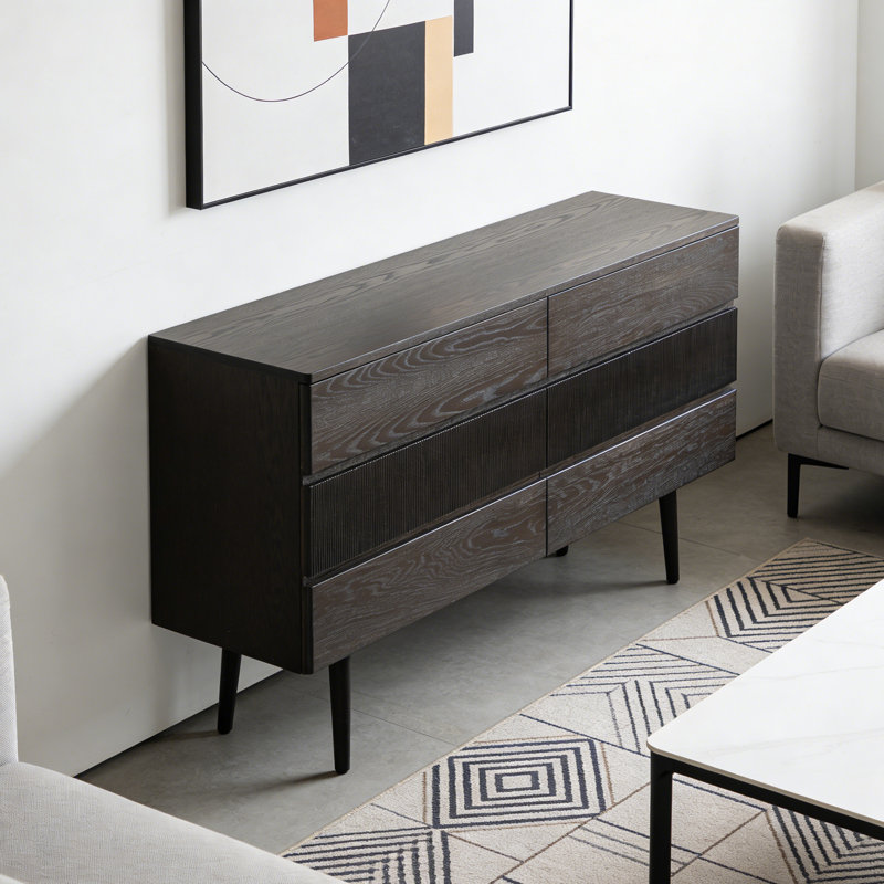 Modern Retro Style Sideboard, Black