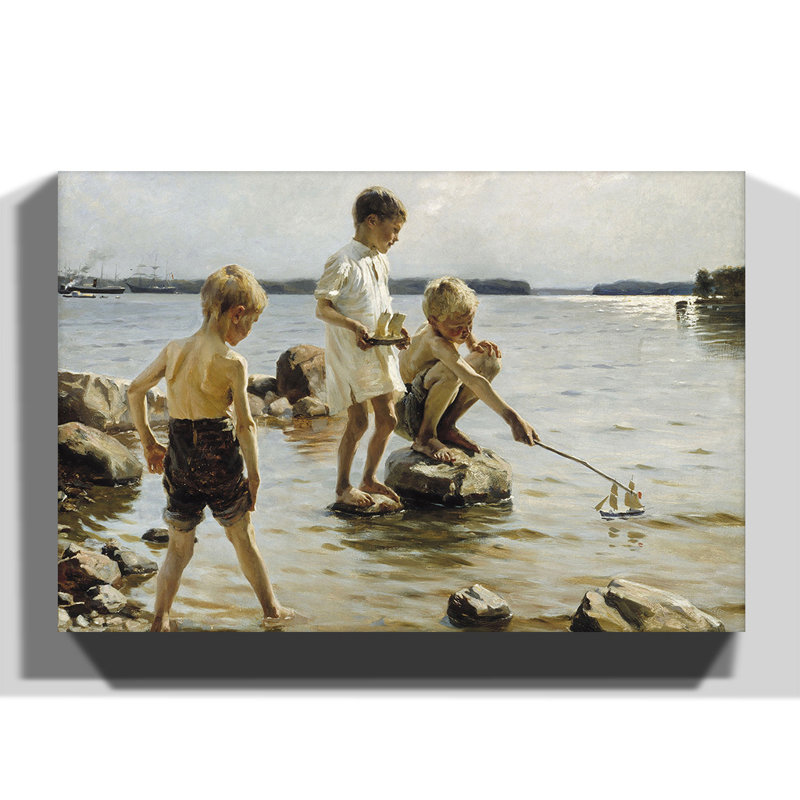 Albert Edelfelt - Wrapped Canvas Painting, 70cm H x 100cm W