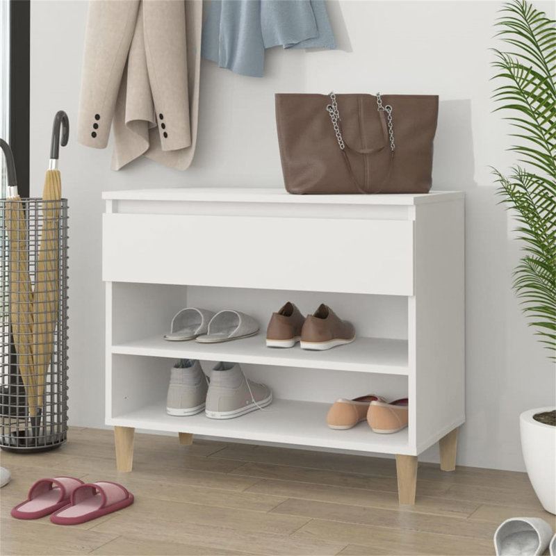 6 Pair Shoe Rack, White
