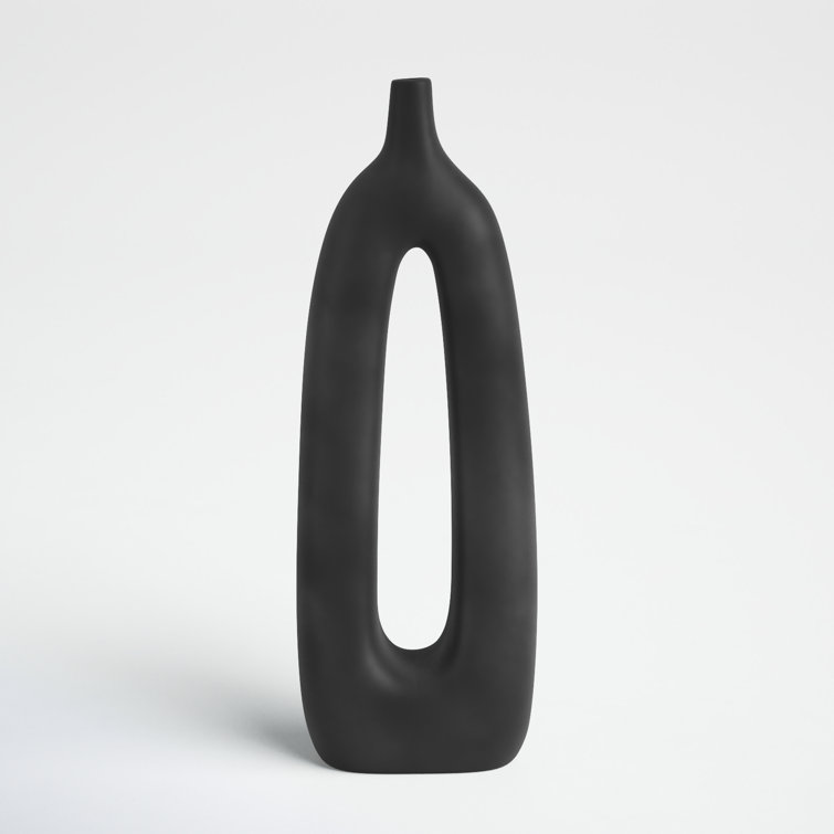 Contemporary Ceramic Abstract Cut-Out Vase