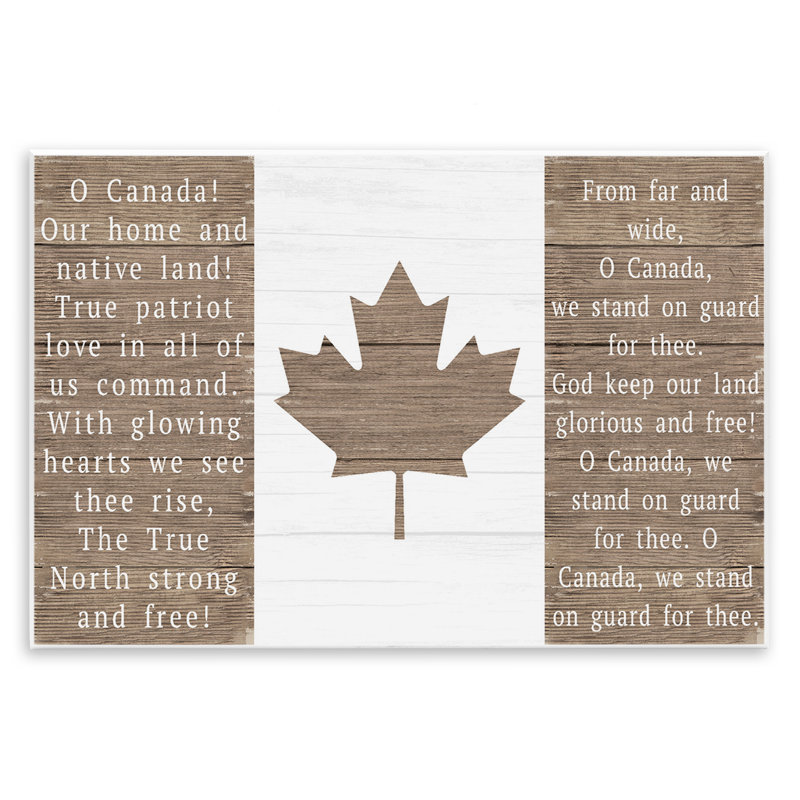 Plaque murale «O Canada», par Lil 'Rue, H 10 po x l 15 po