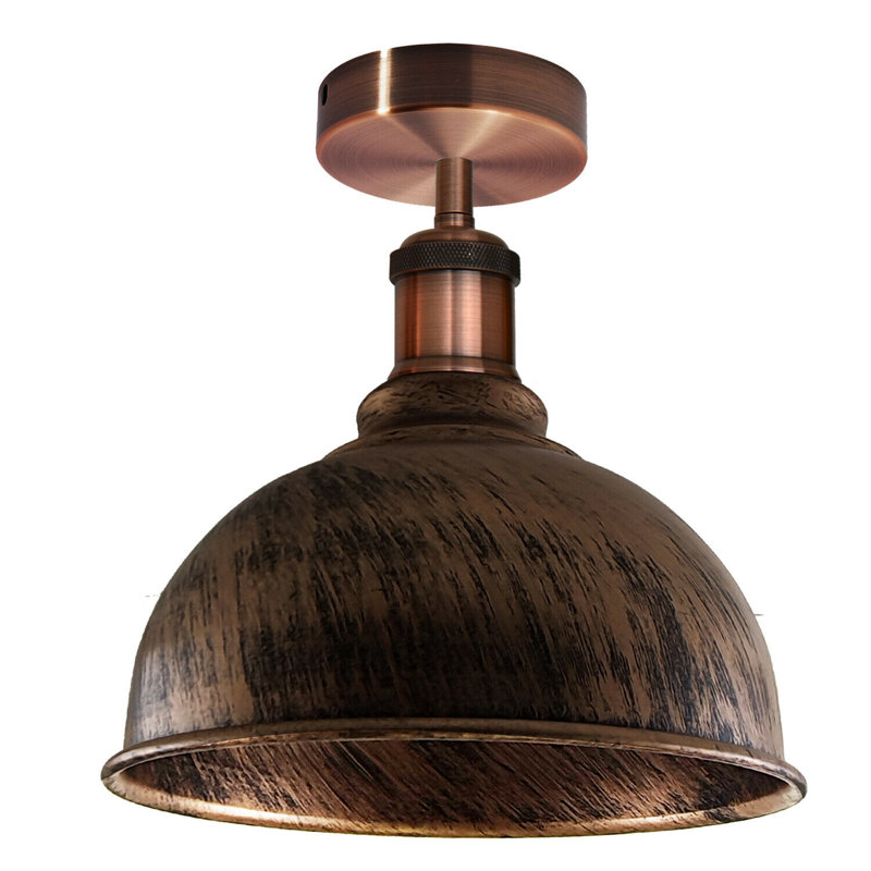 Bussiere Semi Flush Mount, Brushed Copper, Copper